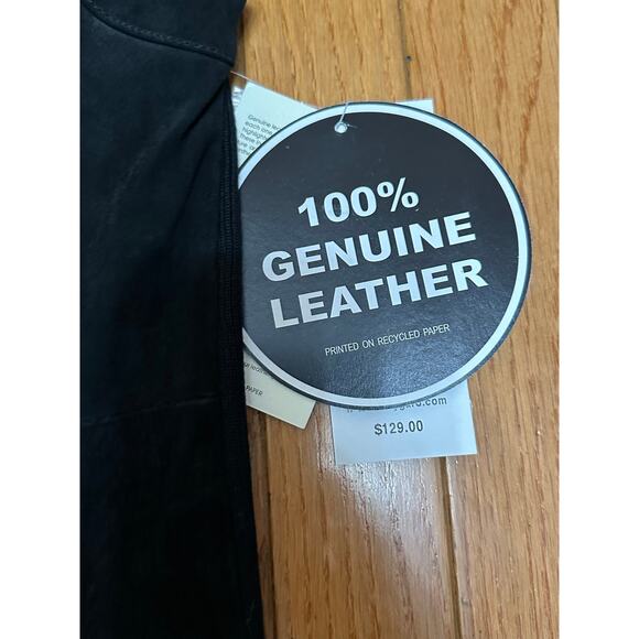 Peter Nygard Black Genuine Leather Suede Vest Women’s Small PS NWT - Picture 4 of 8